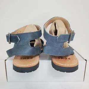 PONS Menorca Authentic Handcrafted Spanish Leather Sandals in Blue MENS US 13 Pons Menorca Sandals Navy Blue Size US 5 Avarca Leather Made  main image 3